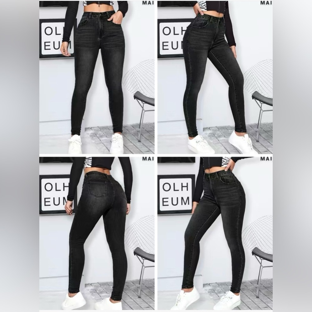 Stony ‘ Black Stoned Wash Denim pants